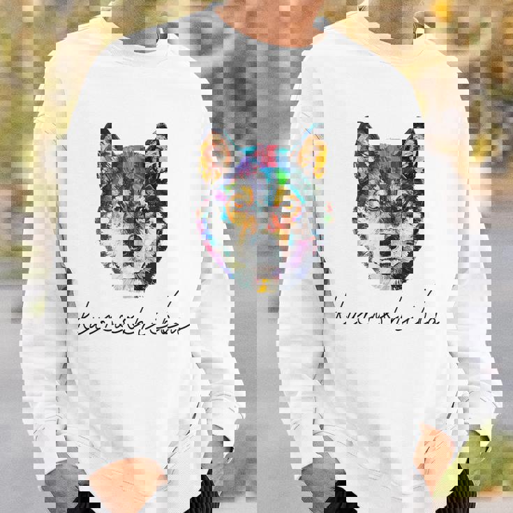 黒柴のグラフィックデザイン スウェットシャツ 彼への贈り物