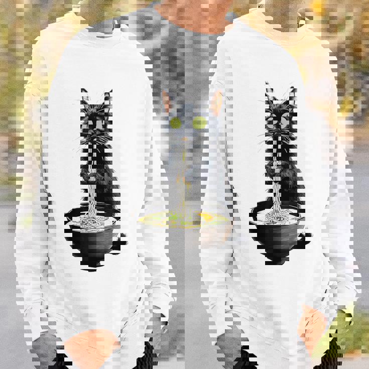 黒猫 ラーメン 麺 和食 スウェットシャツ 彼への贈り物