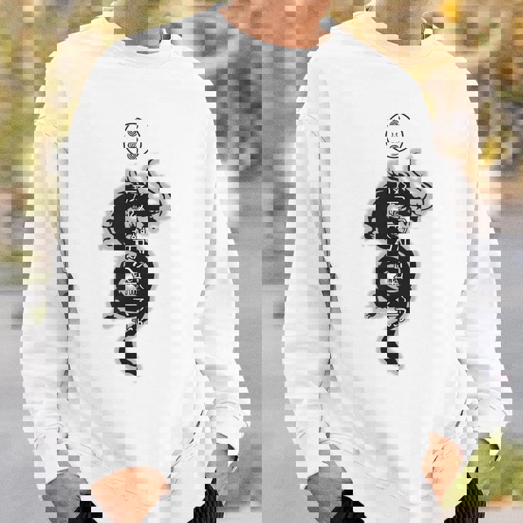 龍体文字 きに むく つる えて フトマニ図 神代文字 龍神様 縄文 かっこいい 開運 言霊 お守り スウェットシャツ 彼への贈り物