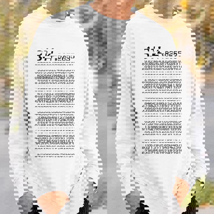 （背中側 バックプリント）314 円周率 パイ《数学》【変なtシャツ屋さん】理数系 数字 メッセージ 面白い スウェットシャツ 彼への贈り物