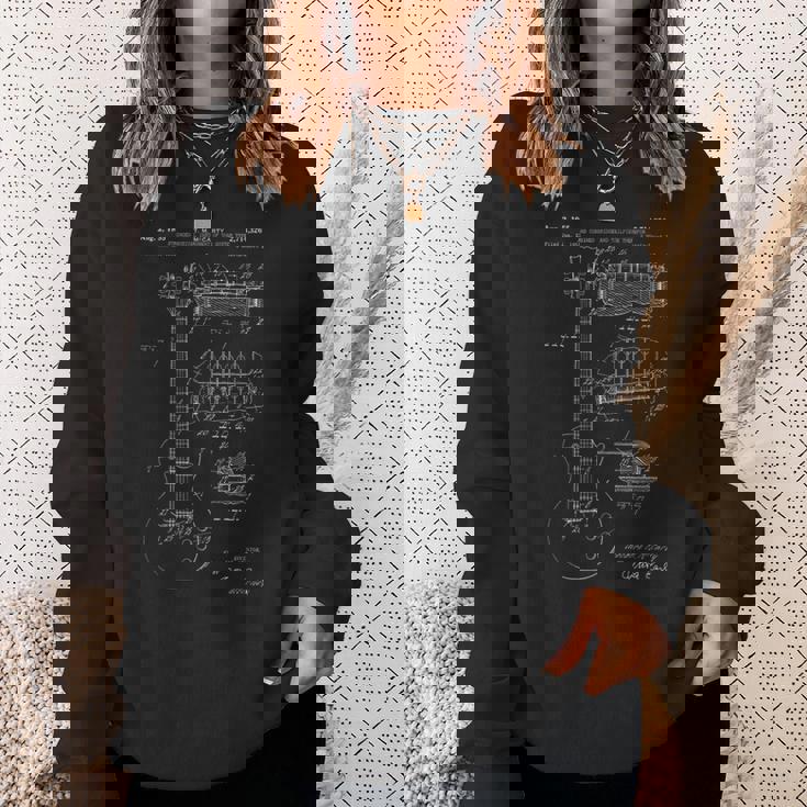 1955 ヴィンテージ エレキギター 特許プリントアート スウェットシャツ 彼女への贈り物