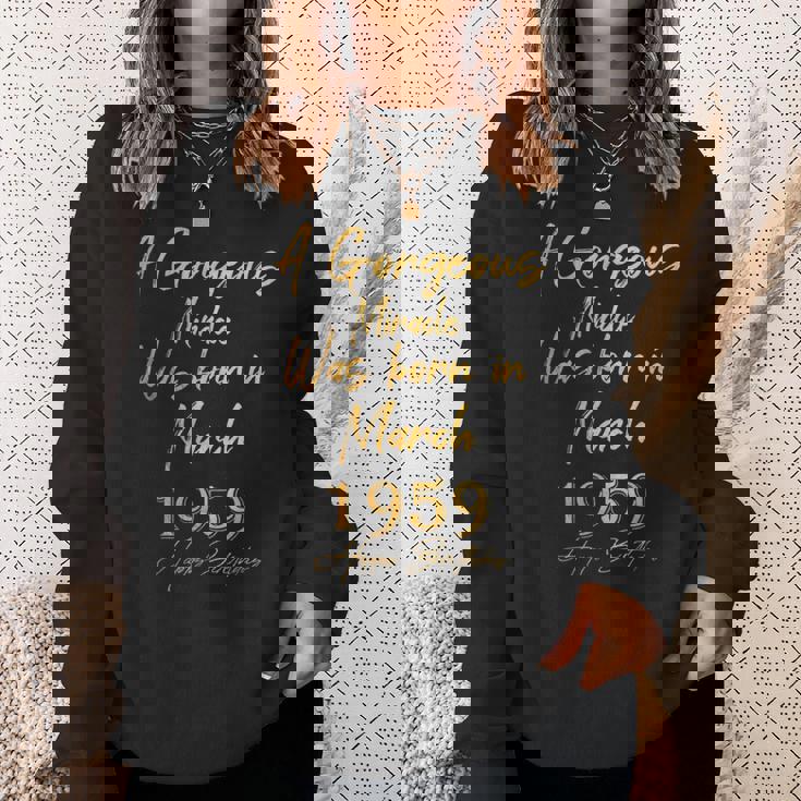 1959年3月に誕生したゴージャスな奇跡 ハッピーバースデー スウェットシャツ 彼女への贈り物