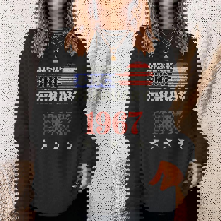 1967年以来素晴らしいヴィンテージアメリカ国旗クラシック1967年2月。 スウェットシャツ 彼女への贈り物