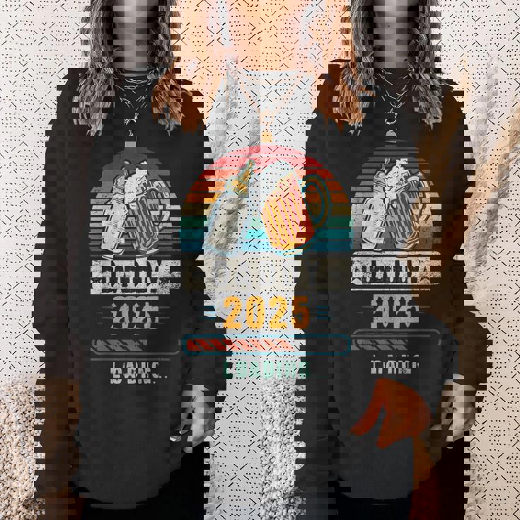 2025 年のお父さん 出産のお知らせ 父親になる予定の人 これから父親になる人 スウェットシャツ 彼女への贈り物