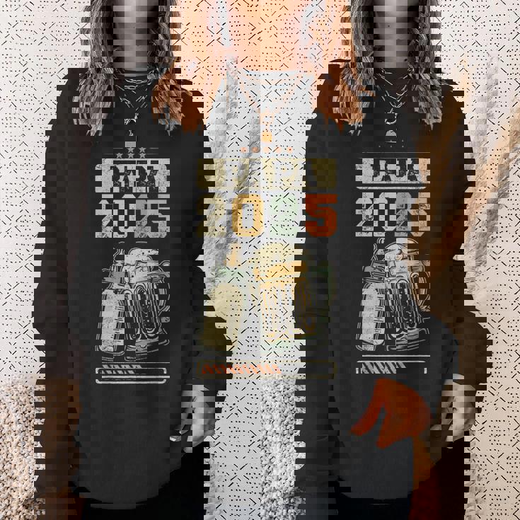 2025 年のお父さん 出産のお知らせ 父親になる予定の人 未来のお父さん スウェットシャツ 彼女への贈り物