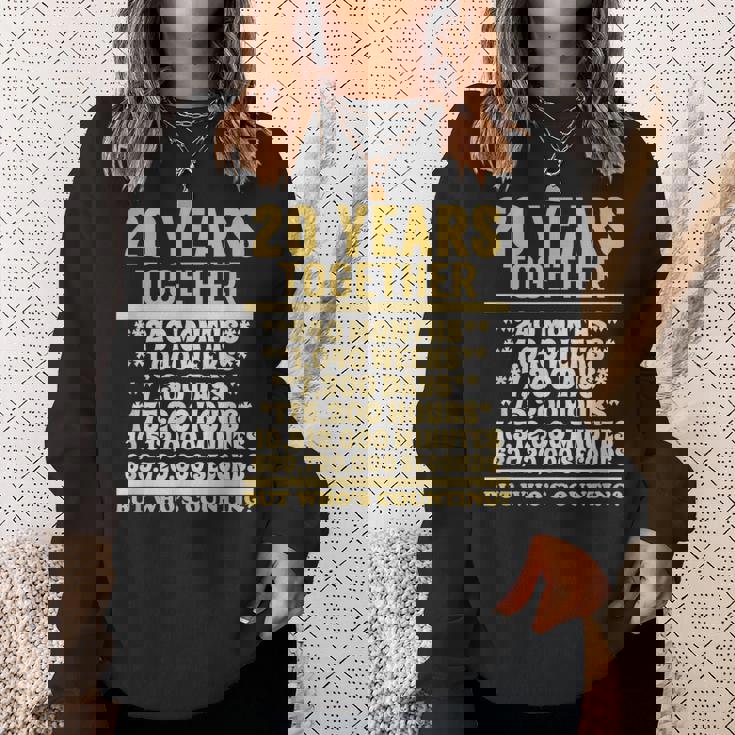 20周年記念tシャツ 20周年 結婚祝い カップル スウェットシャツ 彼女への贈り物