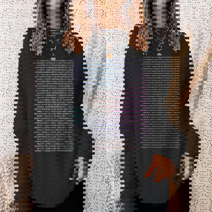 314 円周率 1000桁 算数 数学 面白い おもしろ ユーモア ギャグ お笑い スウェットシャツ 彼女への贈り物