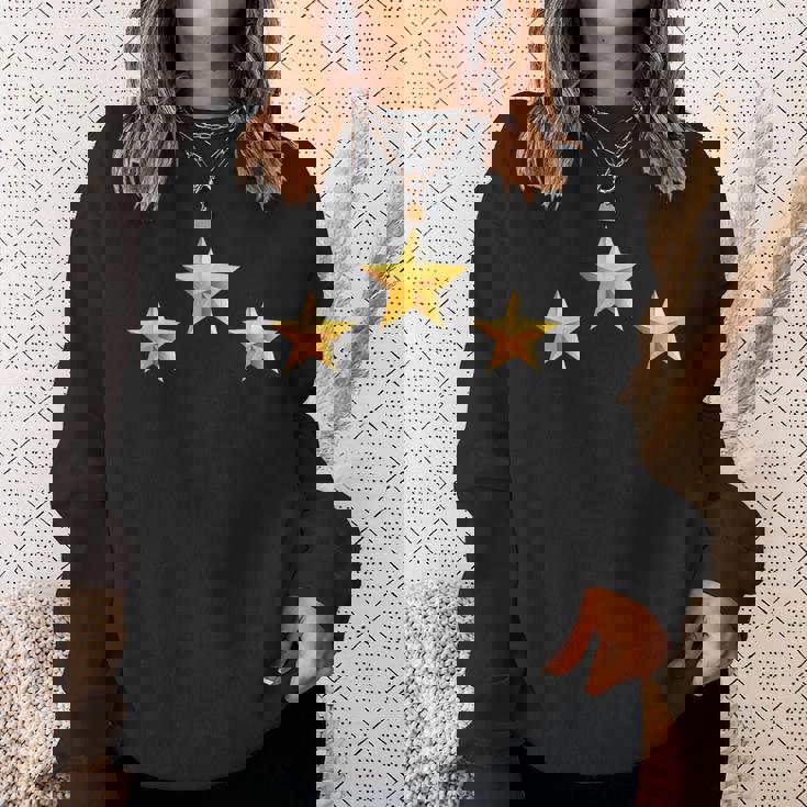 3つの黄金の星 スウェットシャツ 彼女への贈り物