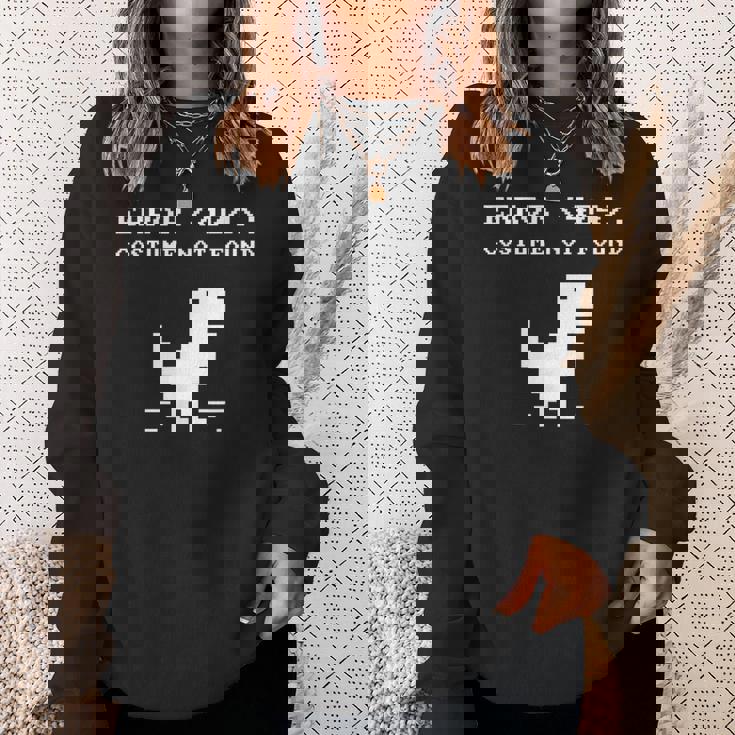 404 エラーコスチューム Not Found シャツ 面白い ハロウィン インターネット スウェットシャツ 彼女への贈り物