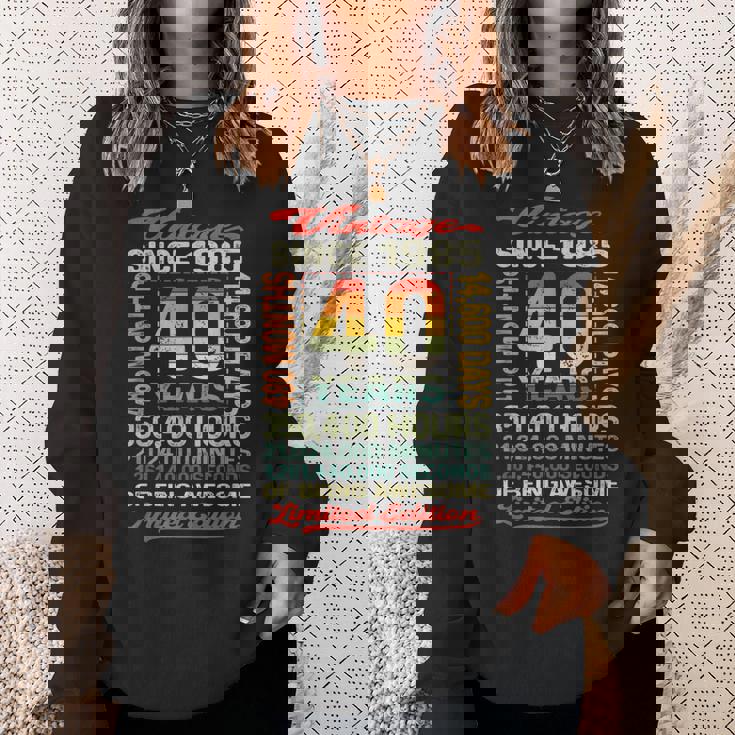 40歳 480ヶ月 すごい生まれ 1985年 40歳の誕生日 スウェットシャツ 彼女への贈り物