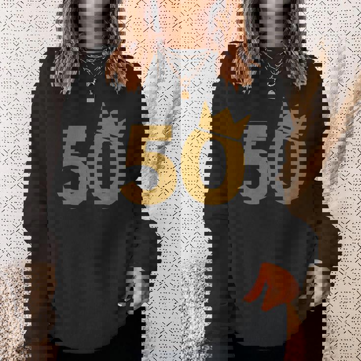 50 王冠 50歳の誕生日に スウェットシャツ 彼女への贈り物