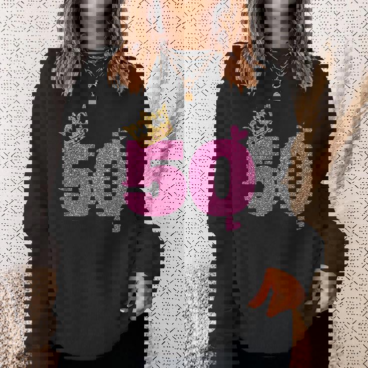 50歳の誕生日 王冠 50歳の誕生日 スウェットシャツ 彼女への贈り物