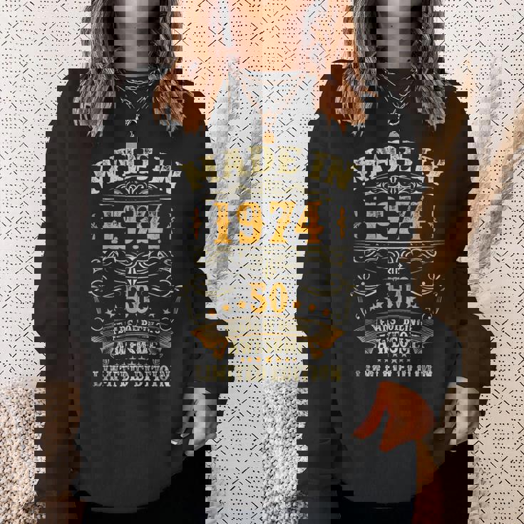 50歳ギフト メンズ ヴィンテージ 1974年 50歳の誕生日 スウェットシャツ 彼女への贈り物