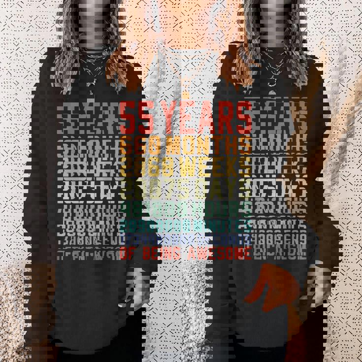 55 歳 お誕生日 55 Years Birthday 55 回目の誕生日プレゼント スウェットシャツ 彼女への贈り物