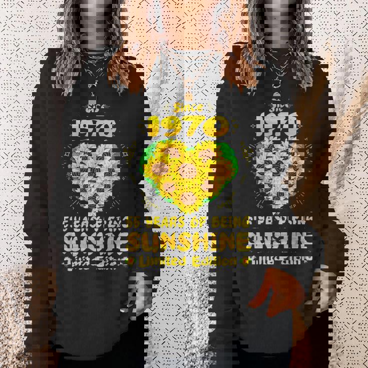 55歳の誕生日 サンシャイン55年 ひまわり好き 1970年生まれ スウェットシャツ 彼女への贈り物