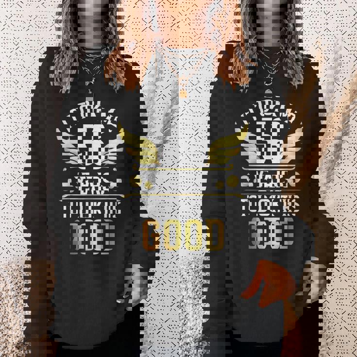 56Th Birthday Party It Took Me 56 Years To Look This Good スウェットシャツ 彼女への贈り物