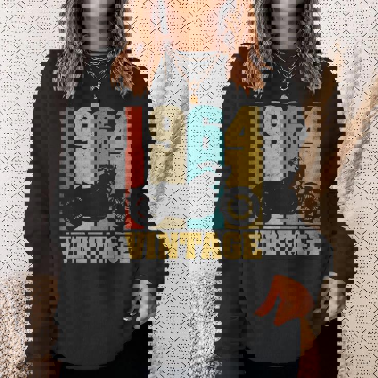 61 歳の誕生日バイカーギフトtシャツ-ヴィンテージ1964バイク スウェットシャツ 彼女への贈り物