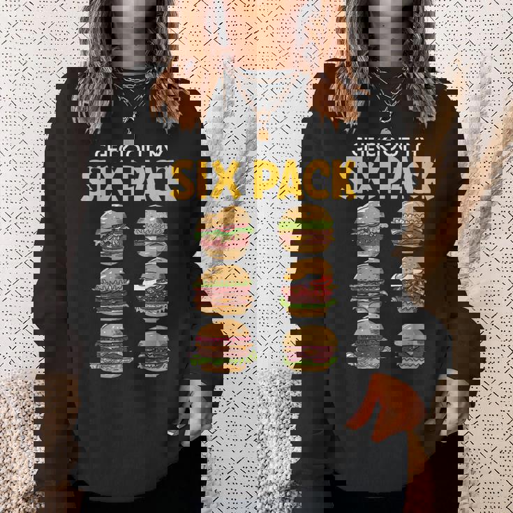 6パック バーガー スウェットシャツ 彼女への贈り物