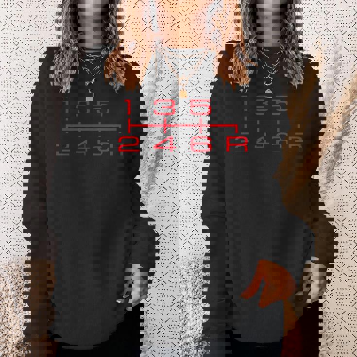 6速シフトノブシャツ マニュアルカーラバー スウェットシャツ 彼女への贈り物