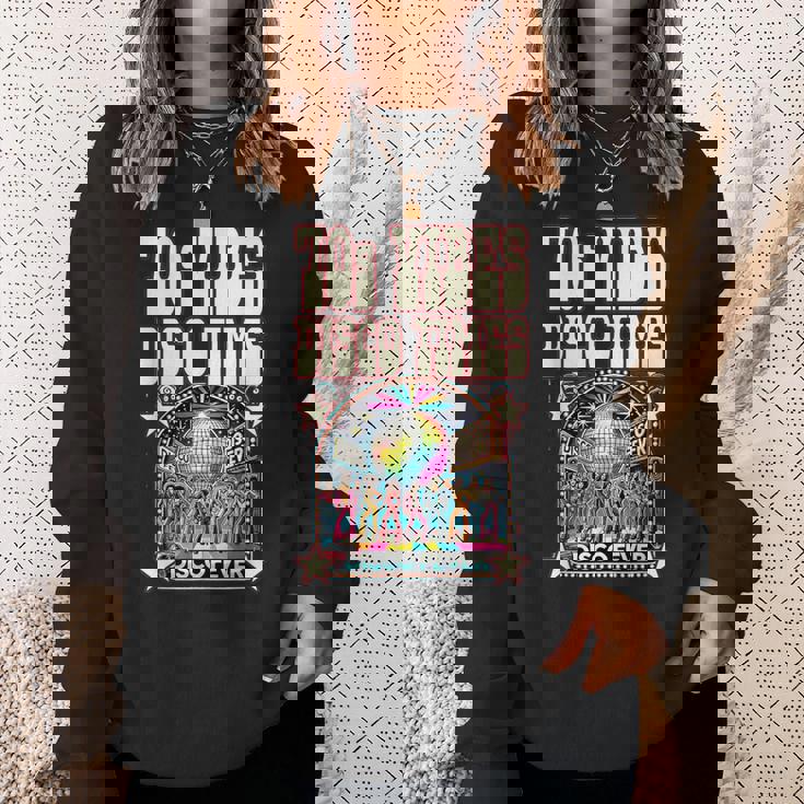 70Sibes Disco Times 揺れる70年代スタイル ディスコダンスクラブ スウェットシャツ 彼女への贈り物