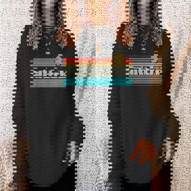 70年代80年代カリフォルニアcaレトロサンセットシティサンタクルーズ スウェットシャツ 彼女への贈り物