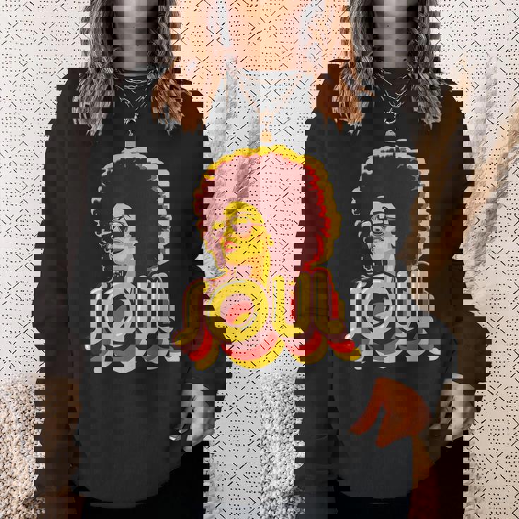 70年代ファンクアフロソウルレトロヴィンテージ70年代レトロソウル スウェットシャツ 彼女への贈り物