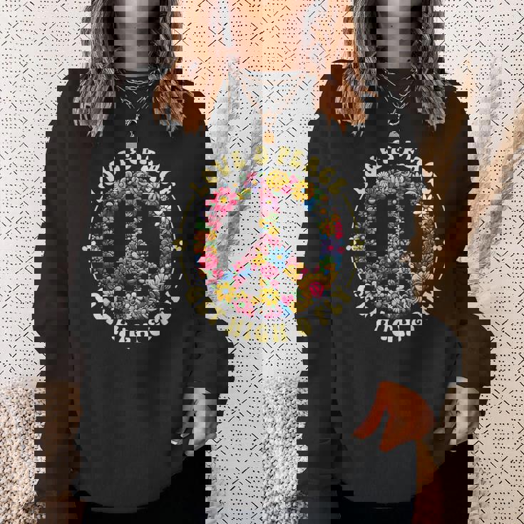 70年代フラワーパワー・ラブピース・ヒッピー衣装 スウェットシャツ 彼女への贈り物