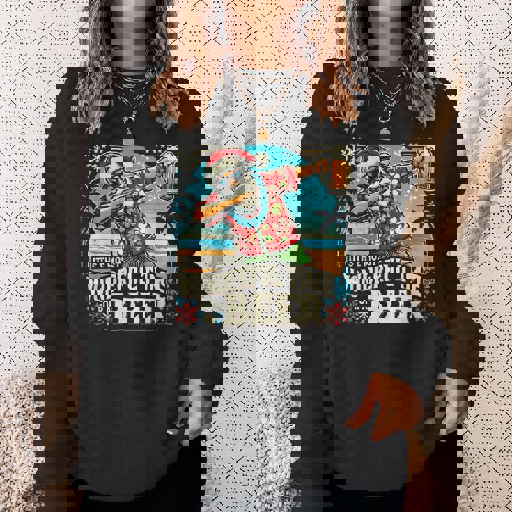 7月のクリスマス サンタハワイアンワンダフルビール スウェットシャツ 彼女への贈り物