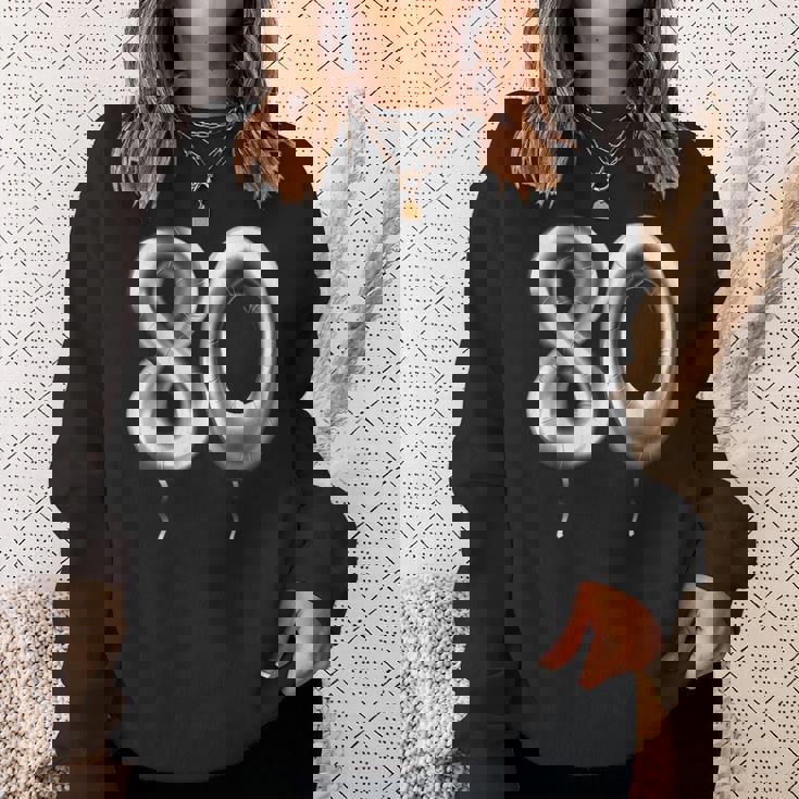 80歳の誕生日バルーン 装飾バルーン 80年目 スウェットシャツ 彼女への贈り物