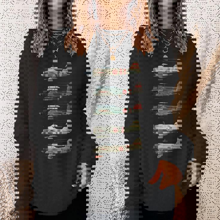 A6mゼロ日本ww2戦闘機 スウェットシャツ 彼女への贈り物