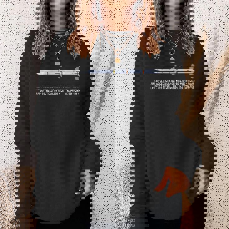 Aim-120 Amraam 空対空ミサイルの図 スウェットシャツ 彼女への贈り物