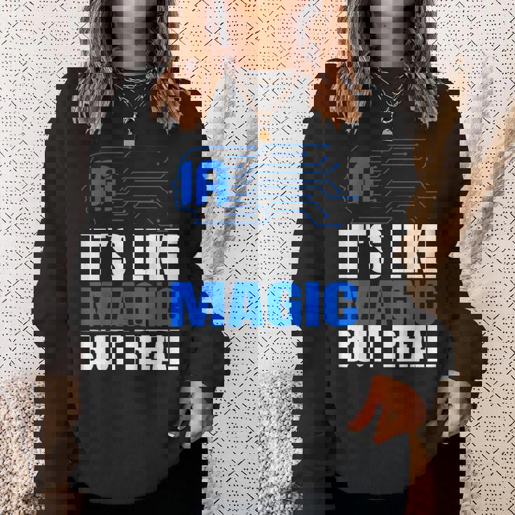 Aiマジック リアルロボットテック 未来 デジタルマインド スウェットシャツ 彼女への贈り物