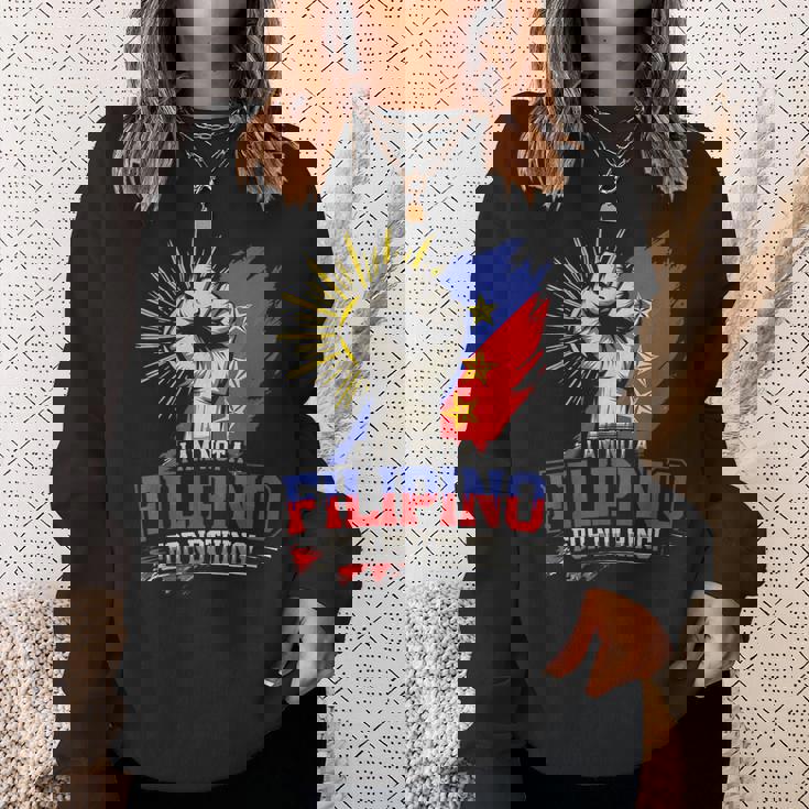 I Am Not A Filipino For Nothing ファイトサポーター サラ・ドゥテルテ スウェットシャツ 彼女への贈り物