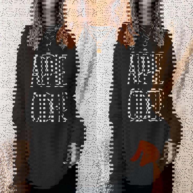 Apple Cider デザイン メンズ レディース 面白い アップルサイダー スウェットシャツ 彼女への贈り物