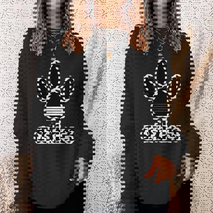 Asides アシデス Asides 足です。肉球です。【変なtシャツ屋さん】スポーツ ブランド パロディ 面白デザイン スウェットシャツ 彼女への贈り物