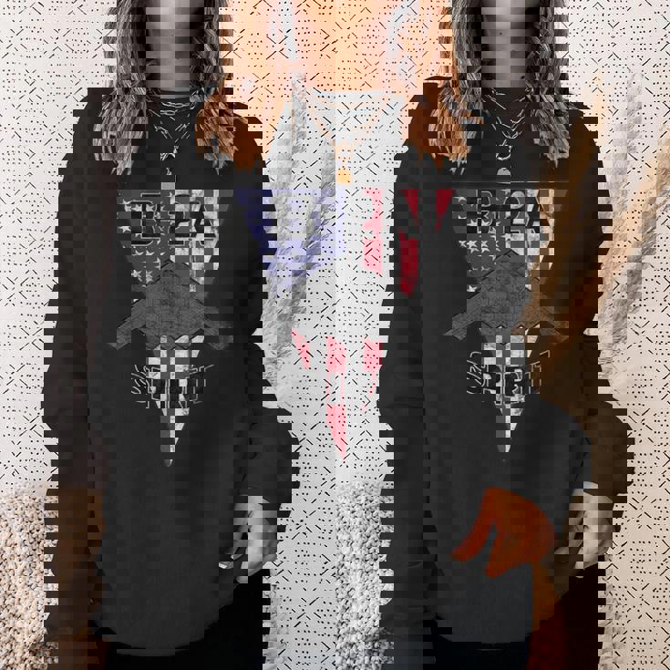 B-2 スピリット ステルス 飛行機 愛国心 飛行機 ビンテージ スウェットシャツ 彼女への贈り物