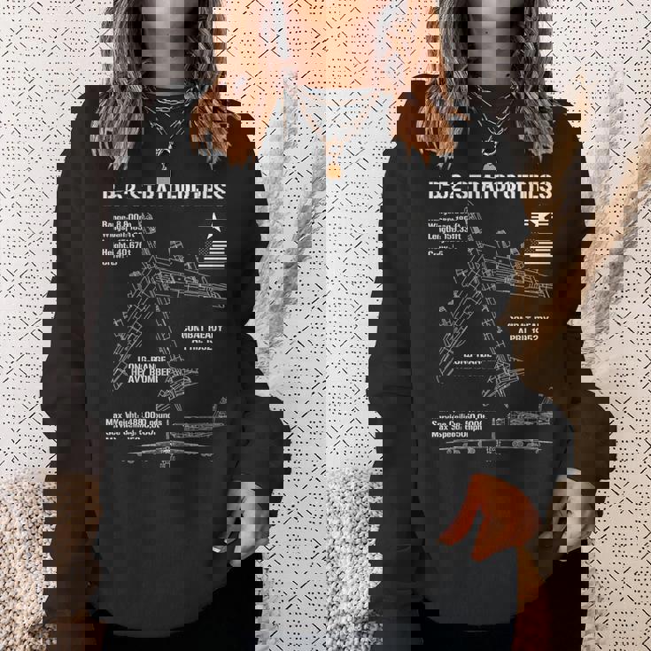 B-52 ストラトフォートレス仕様 軍用機 B52 スウェットシャツ 彼女への贈り物