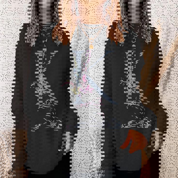 Balla バレエ ダンス イニシャル 名前 K Dance モノグラム バレエ スウェットシャツ 彼女への贈り物