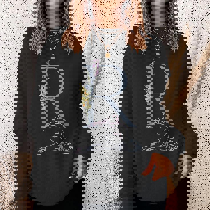 Balla バレリーナ イニシャル 名 R ダンス モノグラム バレエ スウェットシャツ 彼女への贈り物