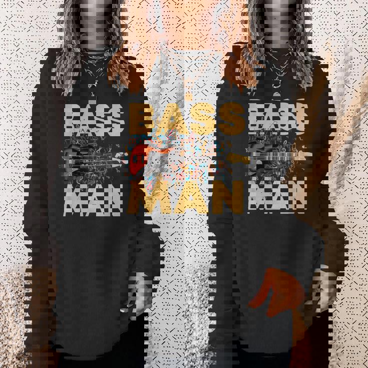 Bass Man 面白いバスプレーヤー ギタリスト ベーシスト ミュージシャン スウェットシャツ 彼女への贈り物