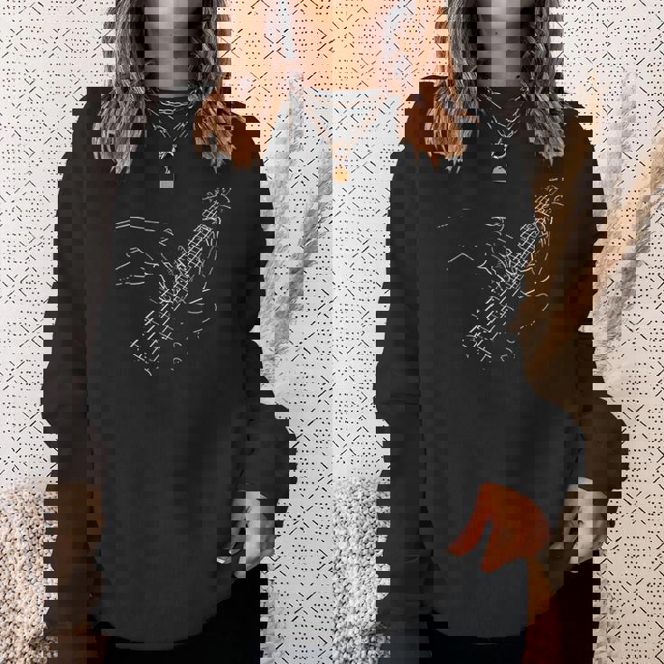 Bass Player-ベーシスト-音楽-ジャズ-ロック-ブルース-メタル スウェットシャツ 彼女への贈り物