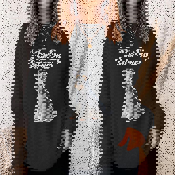 Best Dog Dad Ever ワイヤーフォックステリア スウェットシャツ 彼女への贈り物