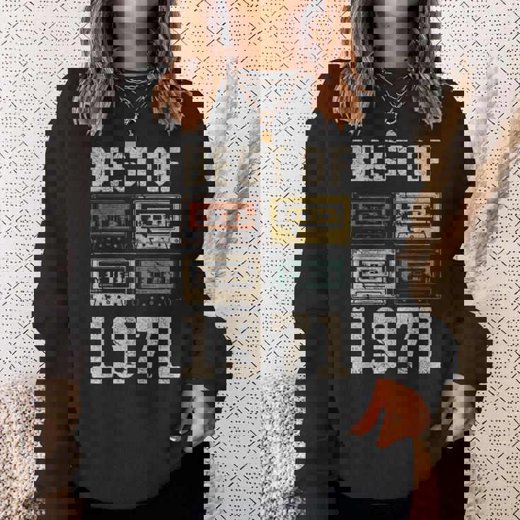 Best Of 1971 カセットテープ・レトロ 54歳の誕生日 スウェットシャツ 彼女への贈り物