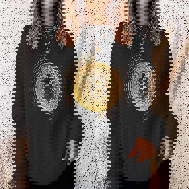 Bitcoin To The Moon And Back、ビットコイン暗号通貨グラフィック スウェットシャツ 彼女への贈り物