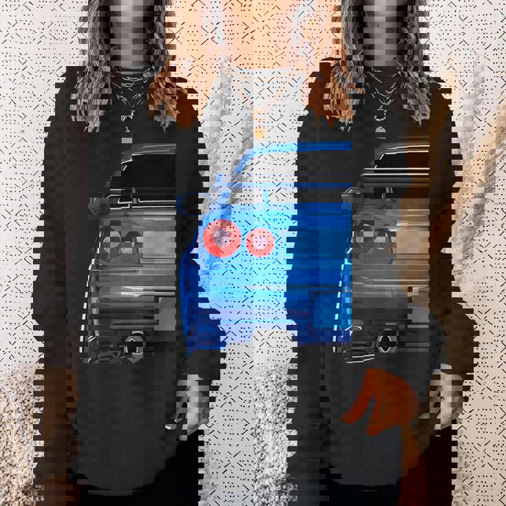 Blue Gt R 34 Jdm スカイラインスタンス カー ドリフトレーシング スウェットシャツ 彼女への贈り物