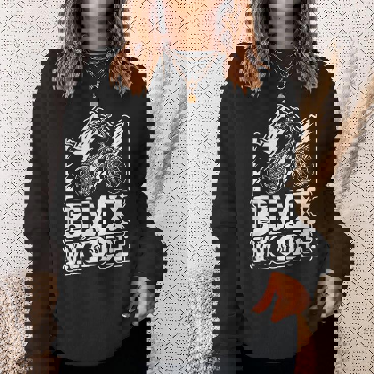 Bmx Mode On Biker Bicycle Bike Cyclist Extremeports Bmx スウェットシャツ 彼女への贈り物