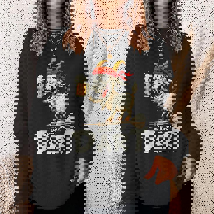 Bock Auf Dart ヤギとビールジョッキ 面白いダーツプレーヤー スウェットシャツ 彼女への贈り物