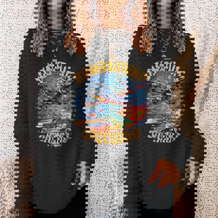 Bombardino Crocodilo Italian Brainrot スウェットシャツ 彼女への贈り物