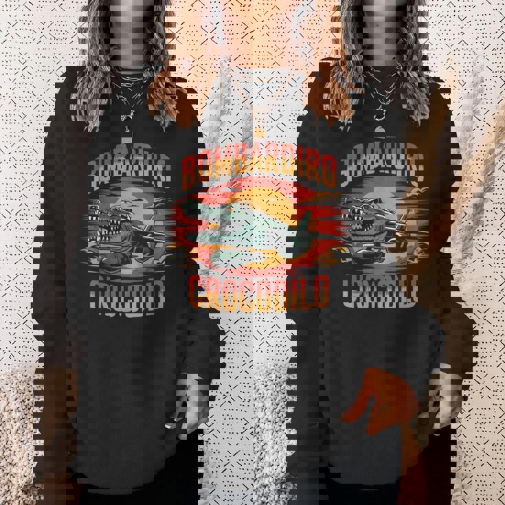 Bombardiro Crocodilo 面白い イタリアン ブレイン ミーム トレンド スウェットシャツ 彼女への贈り物