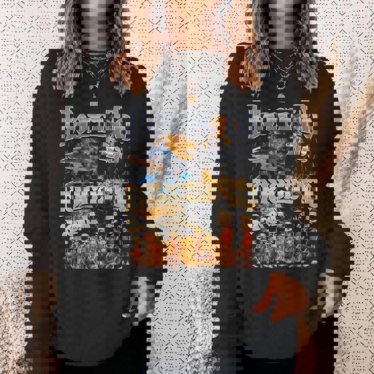 Born To Rot 強制スクロールされた面白いイタリアンブレインロットミーム スウェットシャツ 彼女への贈り物